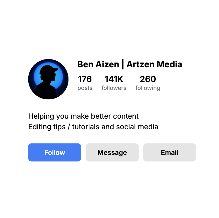 Instagram profile animation template preview
