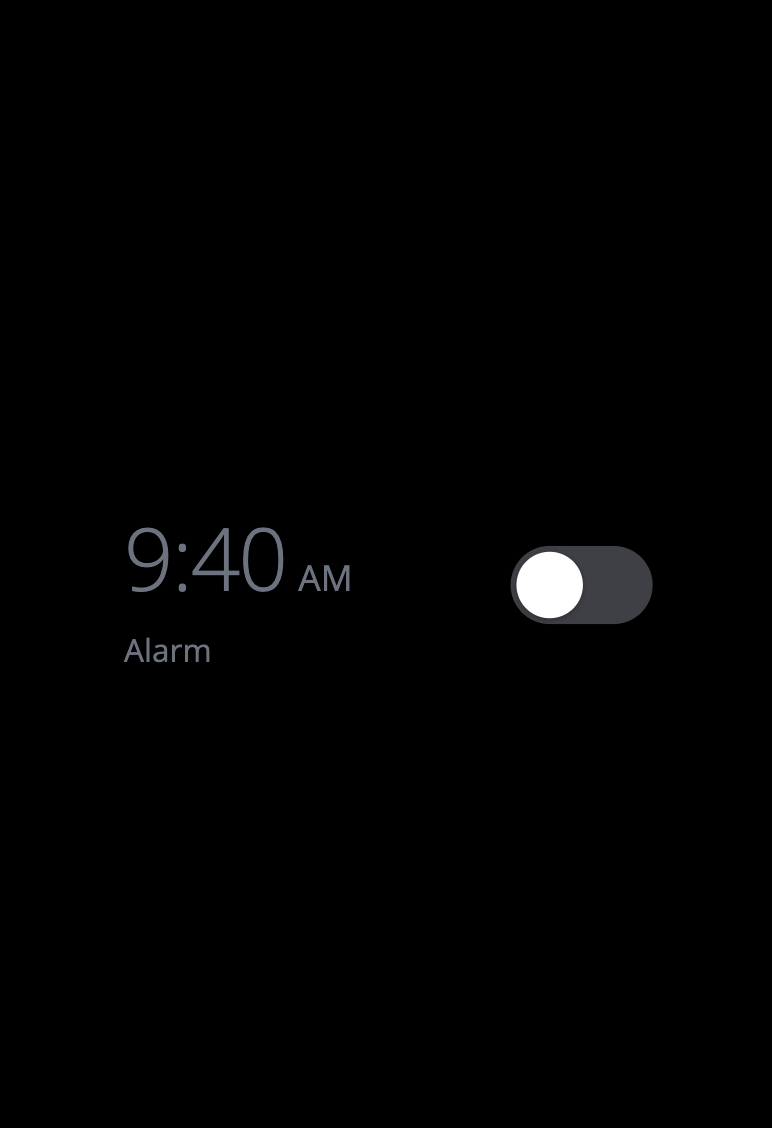 alarm toggle preview